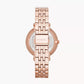 Jacqueline Three-Hand Date Rose Gold-Tone Stainless Steel Watch and Jewellery  ES5252SET