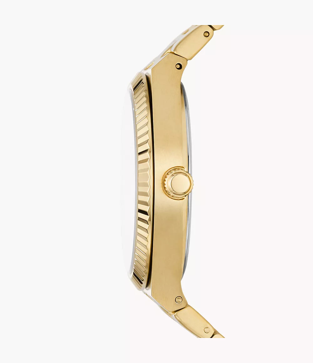 Scarlette Three-Hand Date Gold-Tone Stainless Steel Watch ES5299