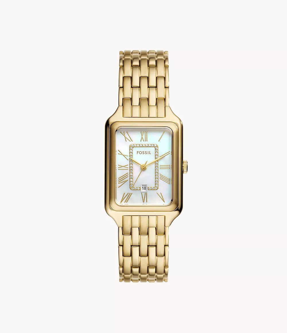 Raquel Three-Hand Date Gold-Tone Stainless Steel Watch  ES5304