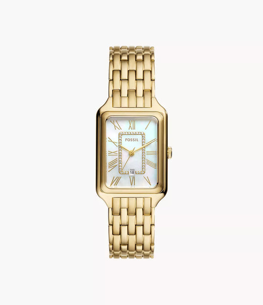 Raquel Three-Hand Date Gold-Tone Stainless Steel Watch  ES5304