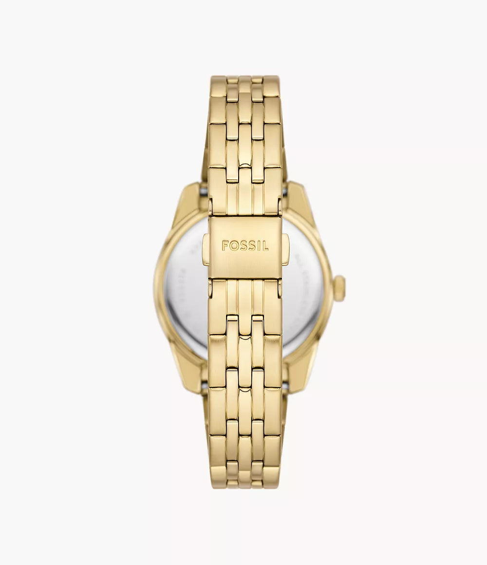 Scarlette Three-Hand Date Gold-Tone Stainless Steel Watch  ES5338