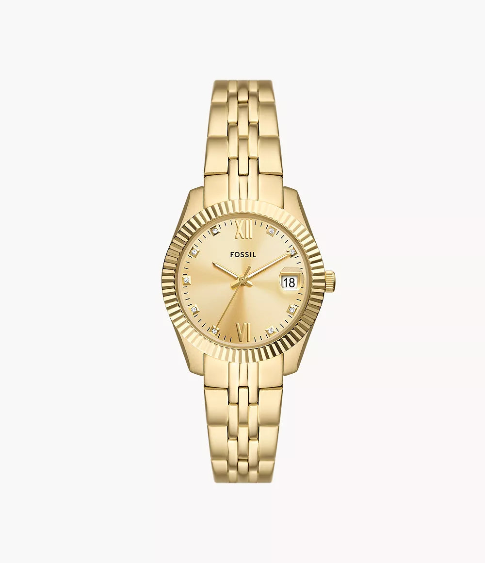 Scarlette Three-Hand Date Gold-Tone Stainless Steel Watch  ES5338