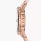 Fossil Blue GMT Rose Gold-Tone Stainless Steel Watch FS6027