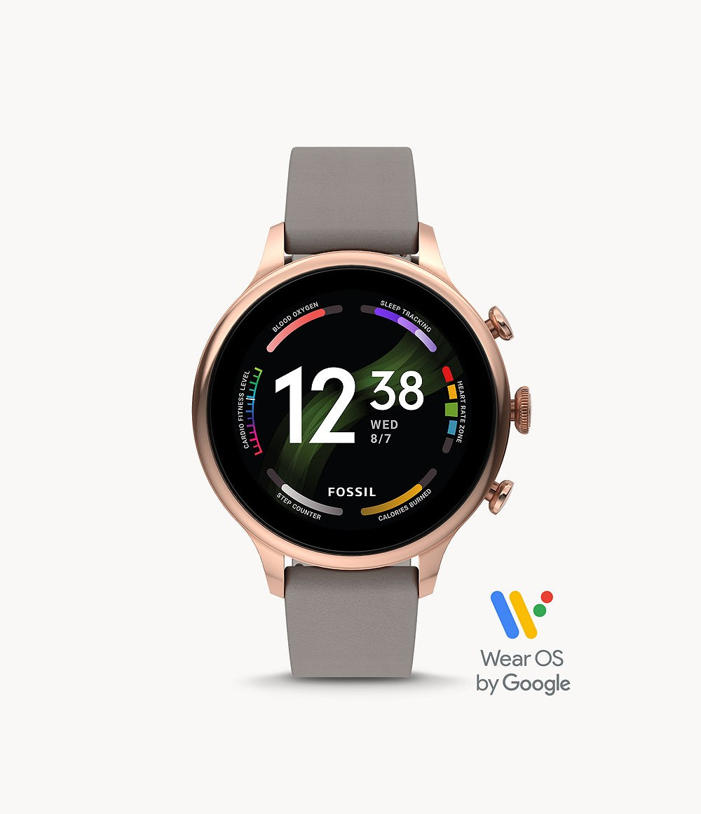 Gen 6 Smartwatch Grey Leather FTW6079