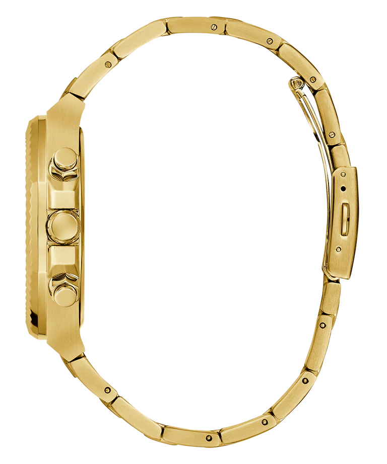 GUESS Mens Gold Tone Multi-function Watch GW0703G6