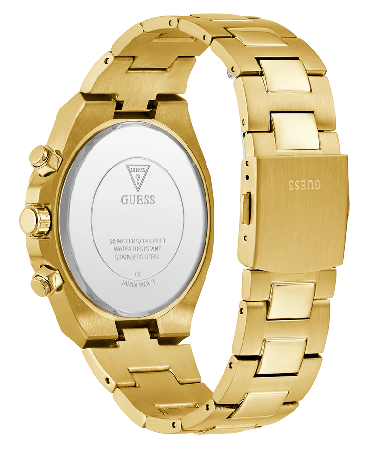 GUESS Mens Gold Tone Multi-function Watch GW0703G6