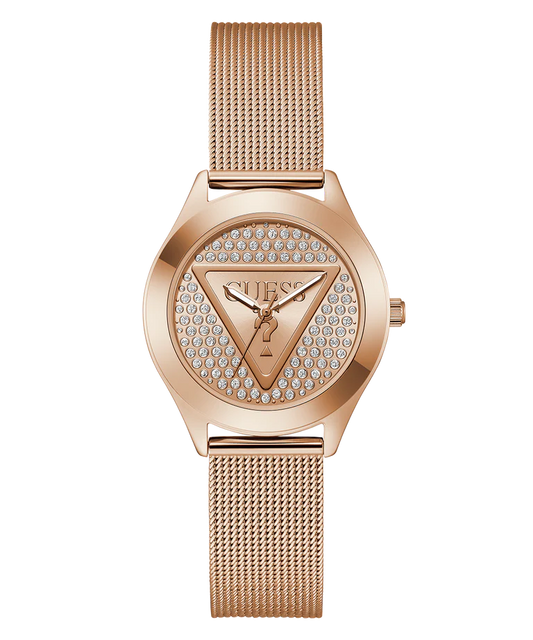 GUESS Ladies Rose Gold Tone Analog Watch GW0835L3