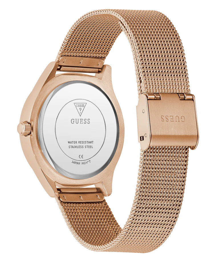 GUESS Ladies Rose Gold Tone Analog Watch GW0835L3