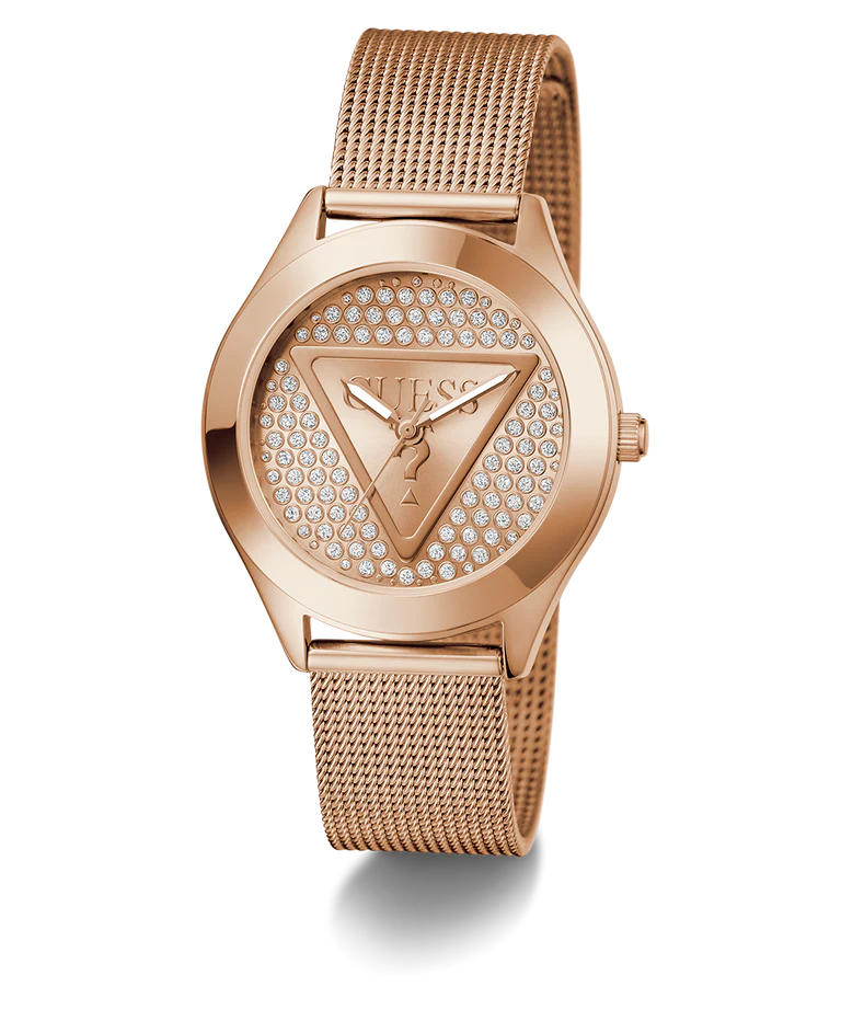 GUESS Ladies Rose Gold Tone Analog Watch GW0835L3