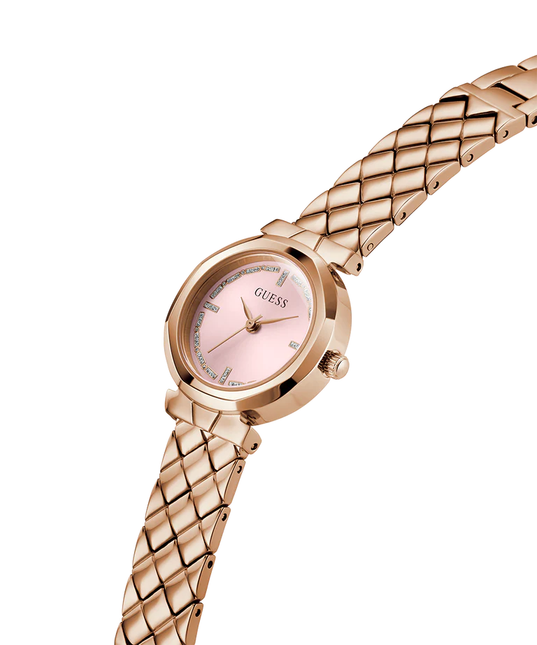 GUESS Ladies Rose Gold Tone Analog Watch GW0839L3