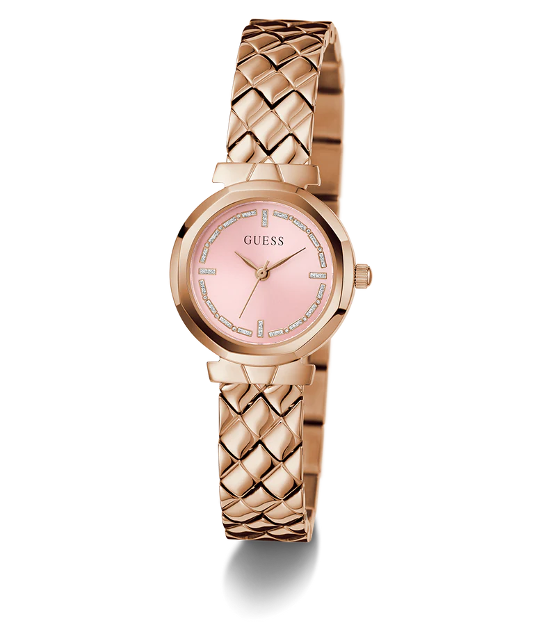 GUESS Ladies Rose Gold Tone Analog Watch GW0839L3