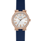 GUESS Ladies Blue Rose Gold Tone Analog Watch GW0844L3