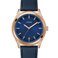 GUESS Mens Navy Rose Gold Tone Analog Watch GW0846G2