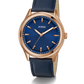 GUESS Mens Navy Rose Gold Tone Analog Watch GW0846G2