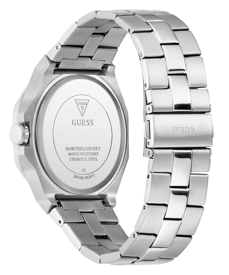 GUESS Mens Silver Tone Analog Watch GW0849G1