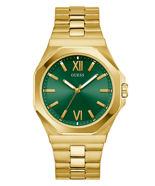 GUESS Mens Gold Tone Analog Watch GW0849G2