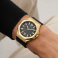 GUESS Mens Black Gold Tone Analog Watch GW0850G2