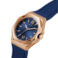 GUESS Mens Blue Rose Gold Tone Analog Watch GW0850G3