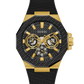 GUESS Mens Black Gold Tone Multi-function Watch GW0853G2