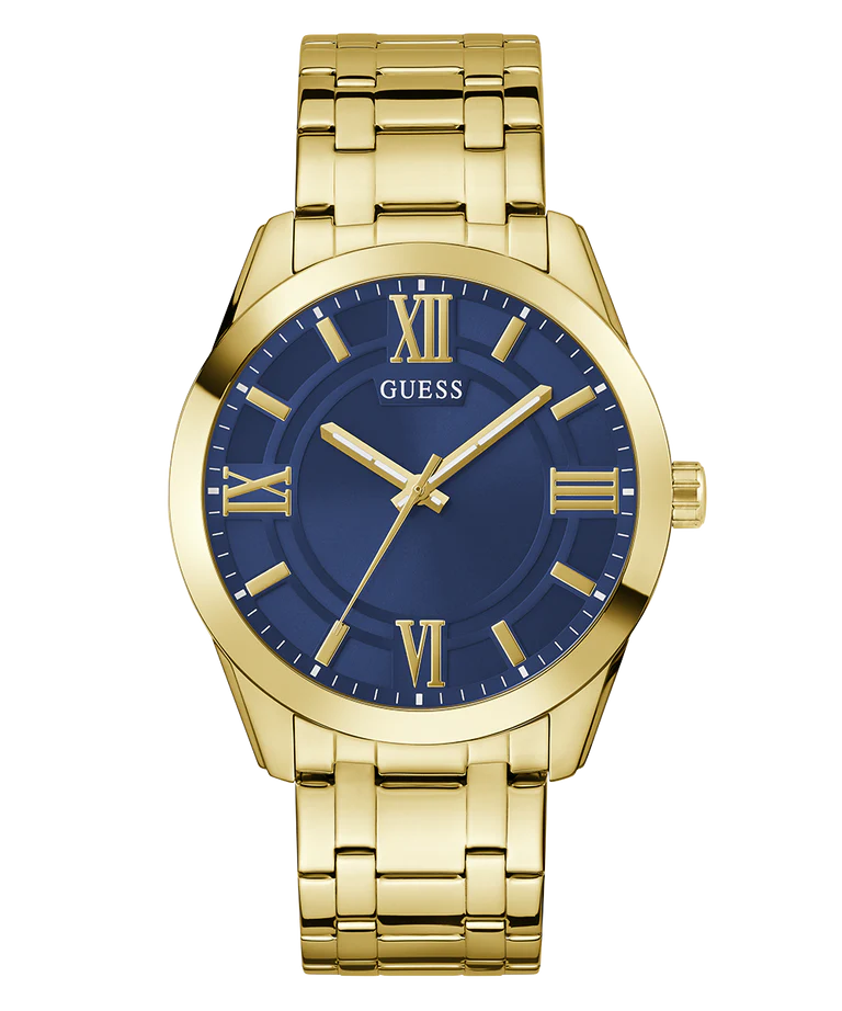 GUESS Mens Gold Tone Analog Watch GW0893G5