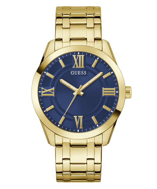 GUESS Mens Gold Tone Analog Watch GW0893G5