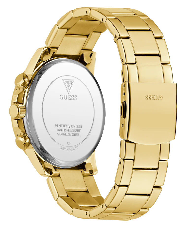 GUESS Mens Gold Tone Multi-function Watch GW0900G3