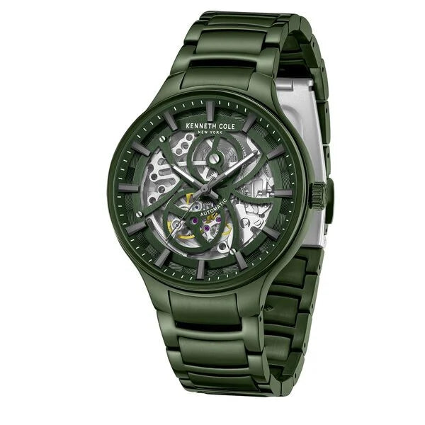 Kenneth Cole Automatic Green Dial Stainless Steel Strap Watch For Men kcwgy0059803mn