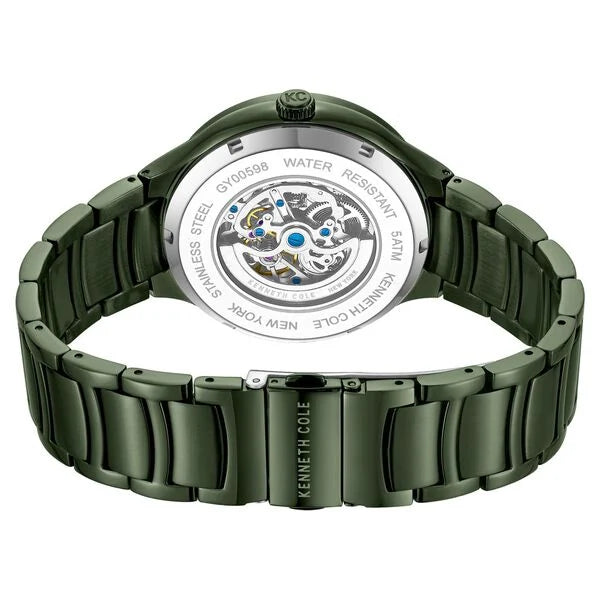 Kenneth Cole Automatic Green Dial Stainless Steel Strap Watch For Men kcwgy0059803mn