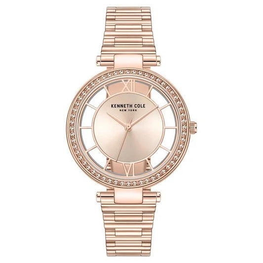 Kenneth Cole Quartz Analog Rose Gold Dial Stainless Steel Strap Watch for Women kcwlg0032903ld