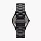 Michael Kors Slim Runway Three-Hand Black Stainless Steel Watch MK4734