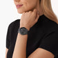 Michael Kors Slim Runway Three-Hand Black Stainless Steel Watch MK4734