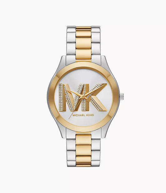 Michael Kors Slim Runway Three-Hand Two-Tone Stainless Steel Watch MK4735