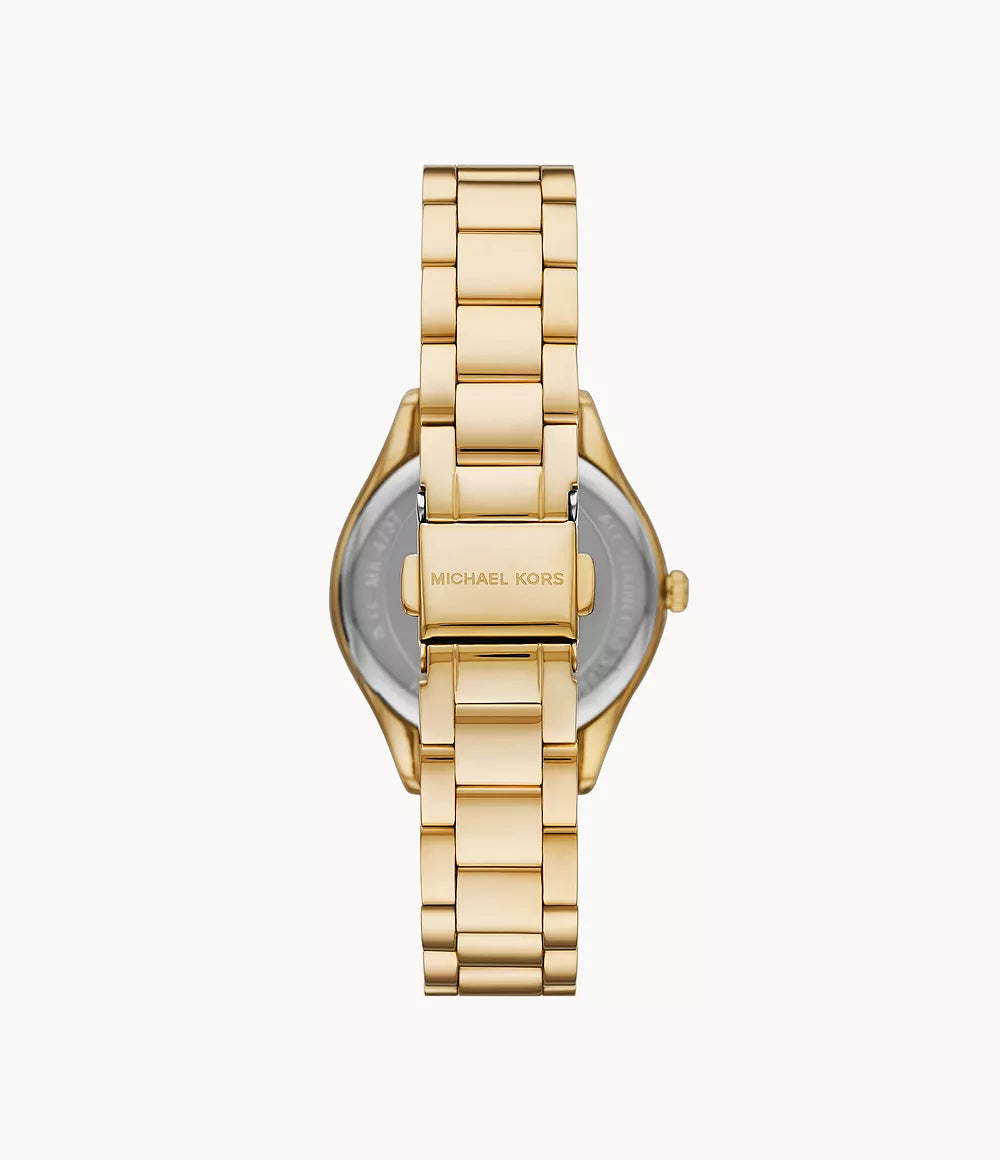 Michael Kors Lauryn Three-Hand Gold-Tone Stainless Steel Watch MK4737