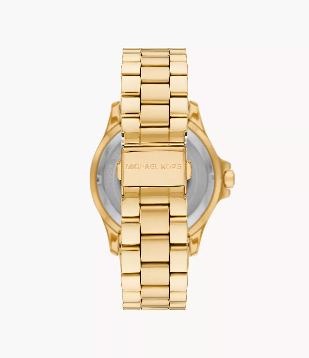Michael Kors Everest Three-Hand Gold-Tone Stainless Steel Watch MK7401