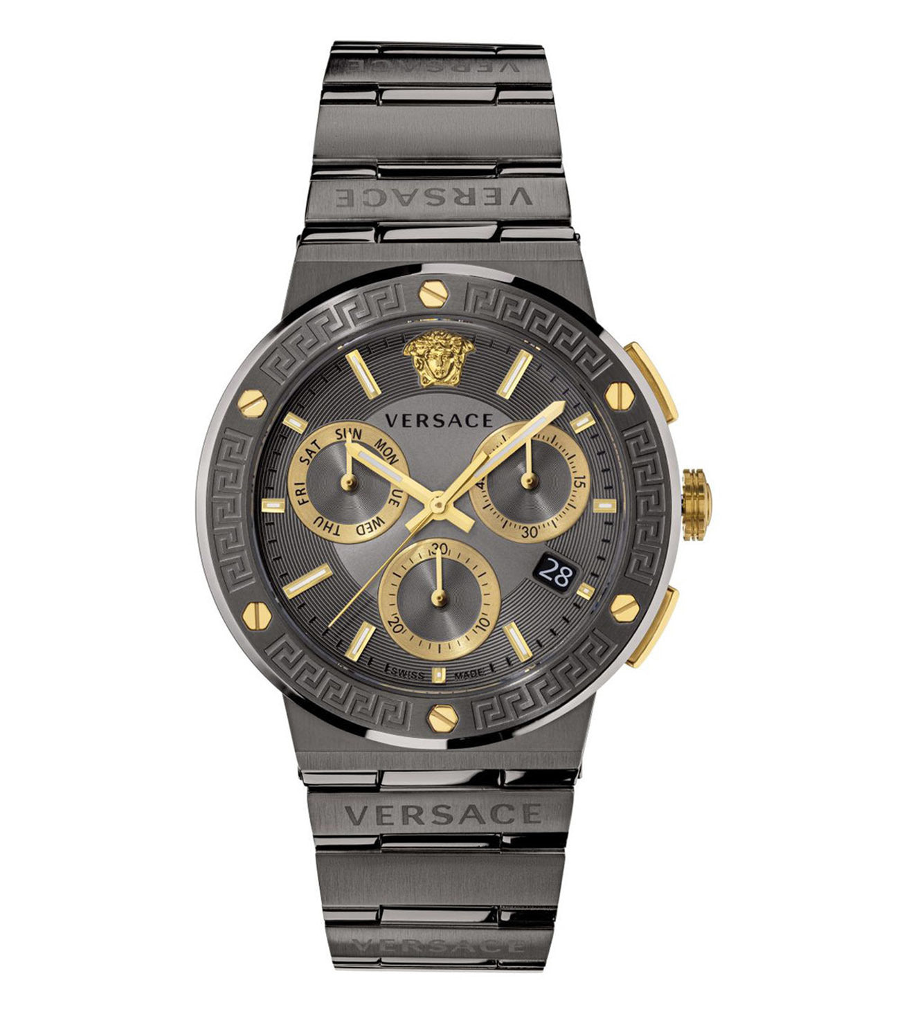 VERSACE VEZ900521 Greca Logo Chronograph Watch for Men