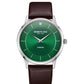 Kenneth Cole Green Dial Brown Leather Strap Watch KCWGA2217604MN