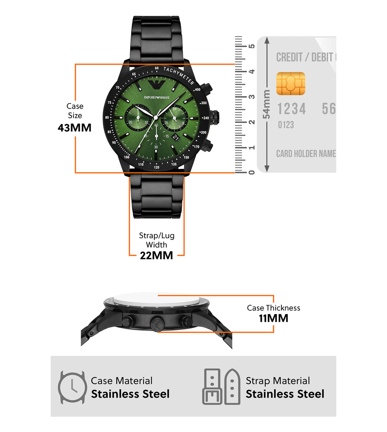 Emporio Armani Mario Chronograph Analog Watch AR11472