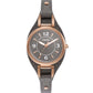 Carlie Three-Hand Black Eco Leather Watch ES5212