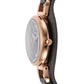 Carlie Three-Hand Black Eco Leather Watch ES5212