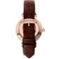 Two-Hand Burgundy Leather Watch AR11269