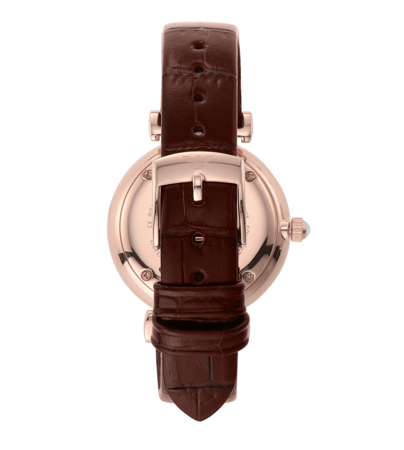 Two-Hand Burgundy Leather Watch AR11269