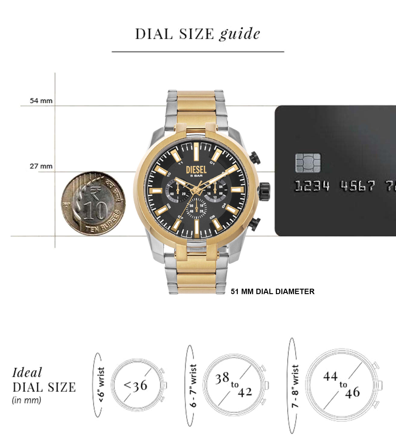 Buy Diesel Split Two Tone Watch DZ4587 at Amazon.in