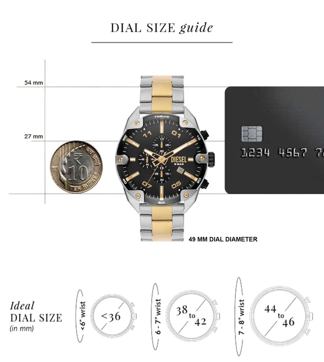 DIESEL Spiked Chronograph Watch for Men DZ4627