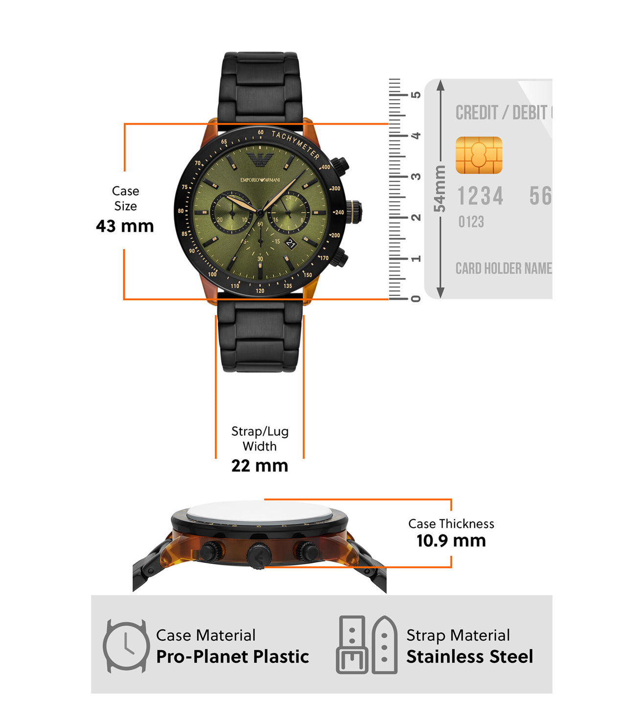 EMPORIO ARMANI Chronograph Watch for Men AR11548