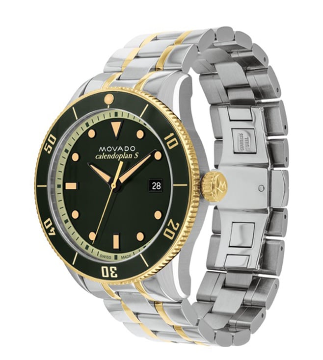 Movado  Heritage Series Men Green Analog Stainless Steel Watch 3650127