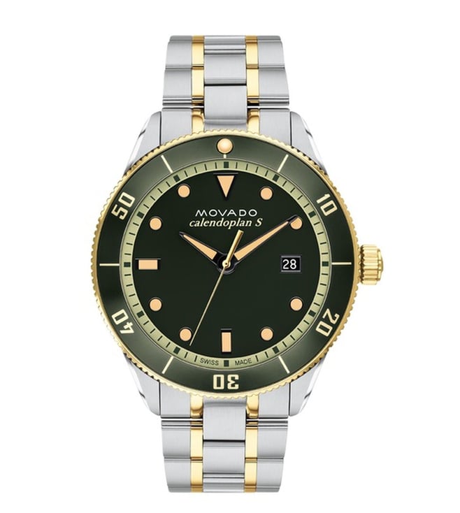 Movado  Heritage Series Men Green Analog Stainless Steel Watch 3650127