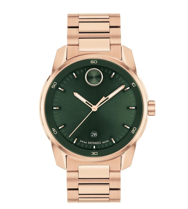 Movado  Bold Men's Green Analog Stainless Steel Watch 3601138