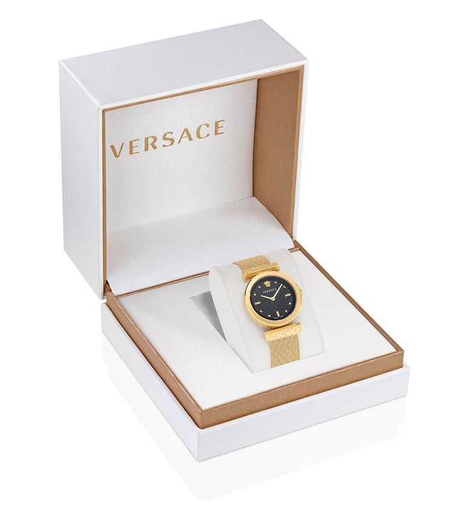 Versace Women Analog Black Round Stainless Steel Dial Watch - VE6J00723