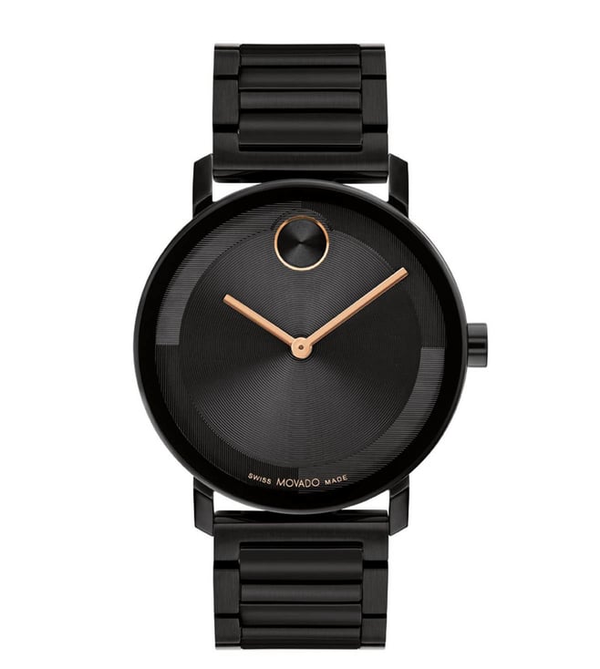 Movado  Bold Men's Black Analog Stainless Steel Watch 3601112