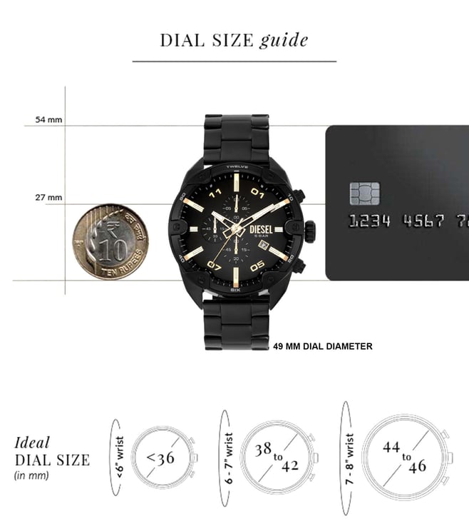 DIESEL Spiked Analog Watch for Men DZ4644